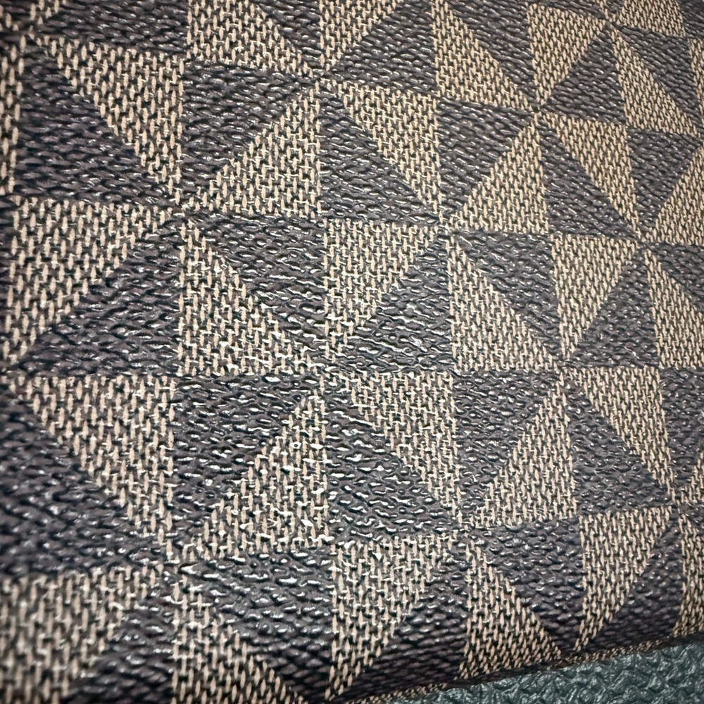 Geometric Brown Wristlet with Gold Accents - Picture 3 of 7